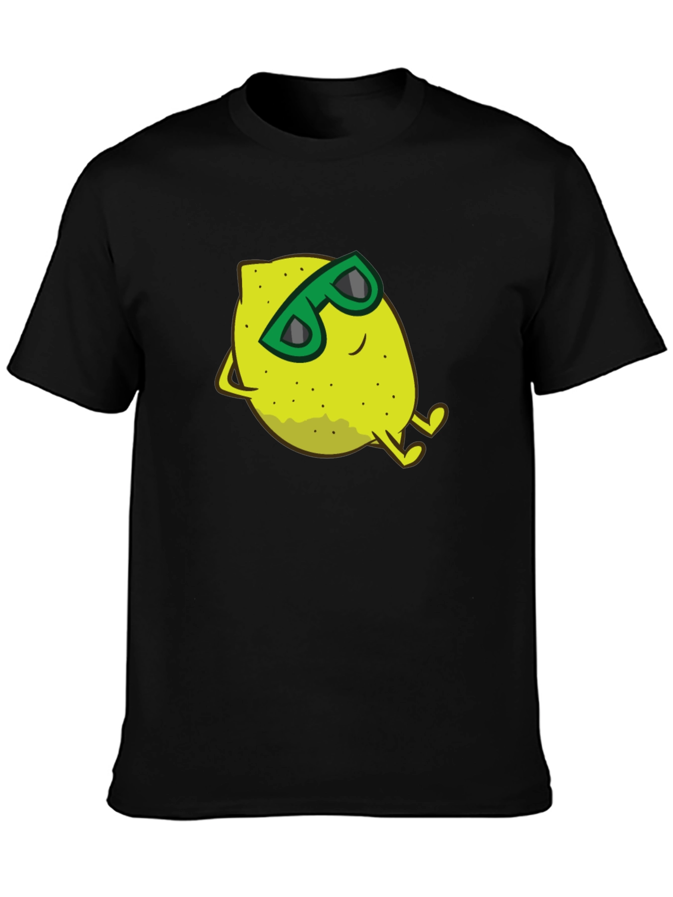 Cool Lemon Graphic T-Shirt - Black Cotton Tee