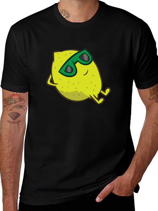 Cool Lemon Graphic T-Shirt - Black Cotton Tee