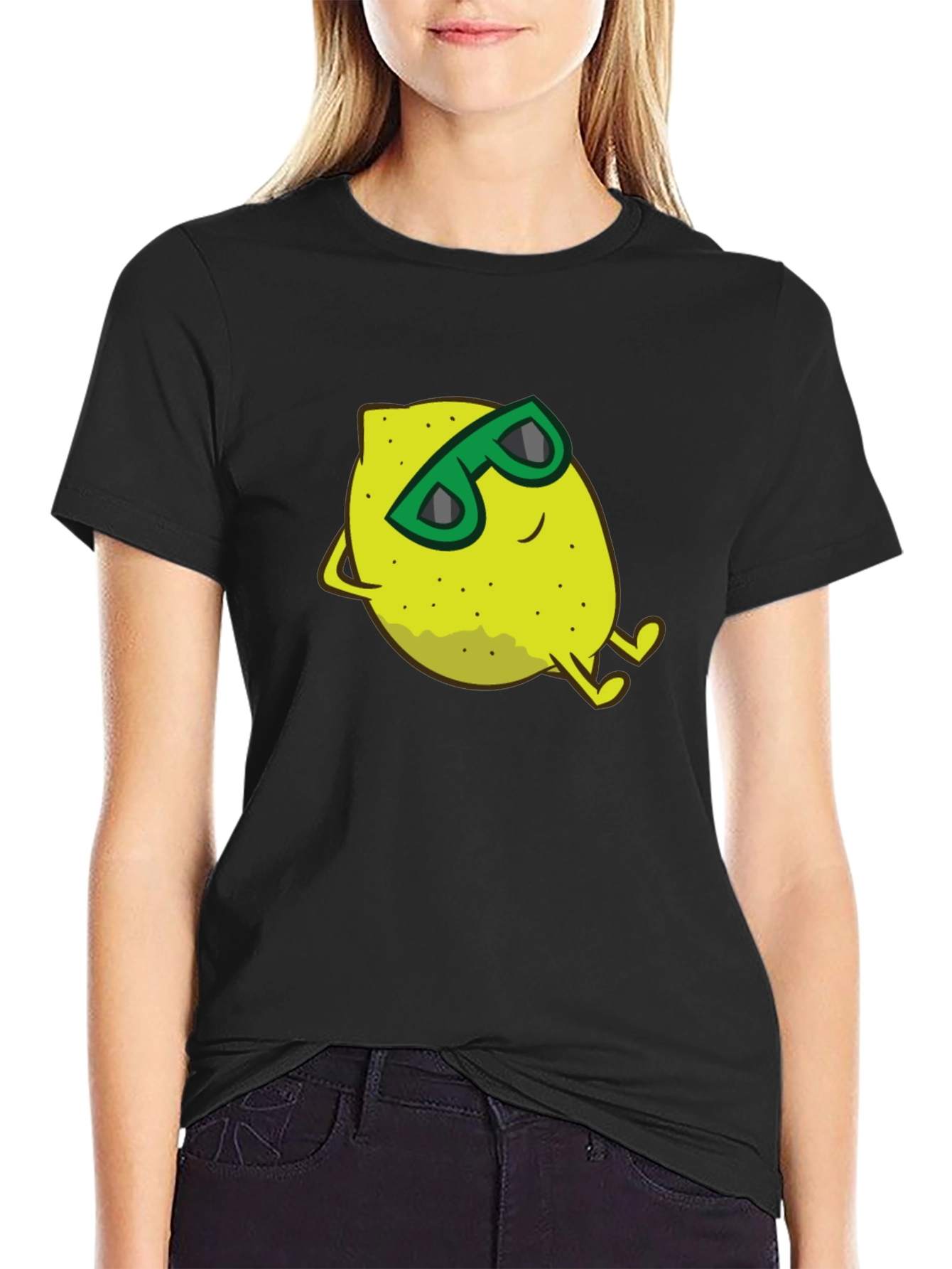 Cool Lemon Graphic T-Shirt - Black Cotton Tee