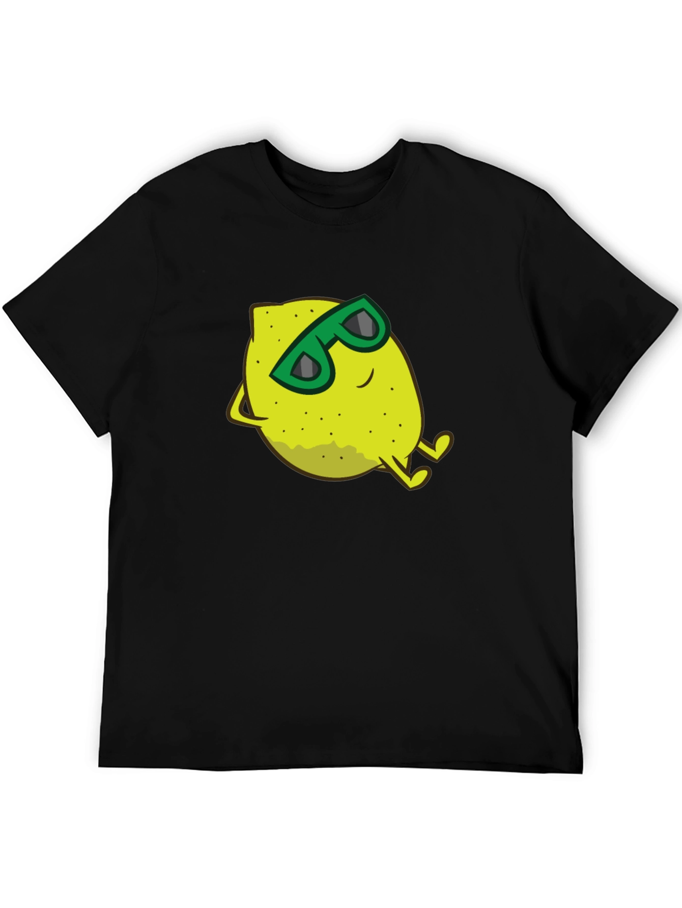 Cool Lemon Graphic T-Shirt - Black Cotton Tee