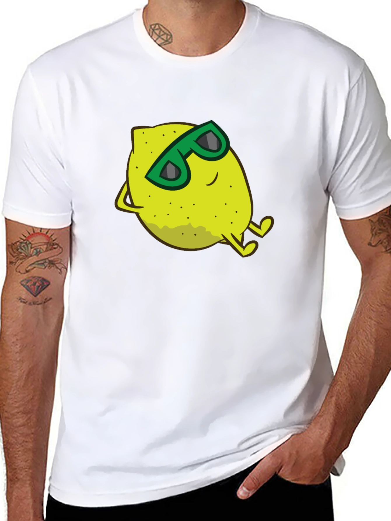 Cool Lemon Graphic T-Shirt - Black Cotton Tee