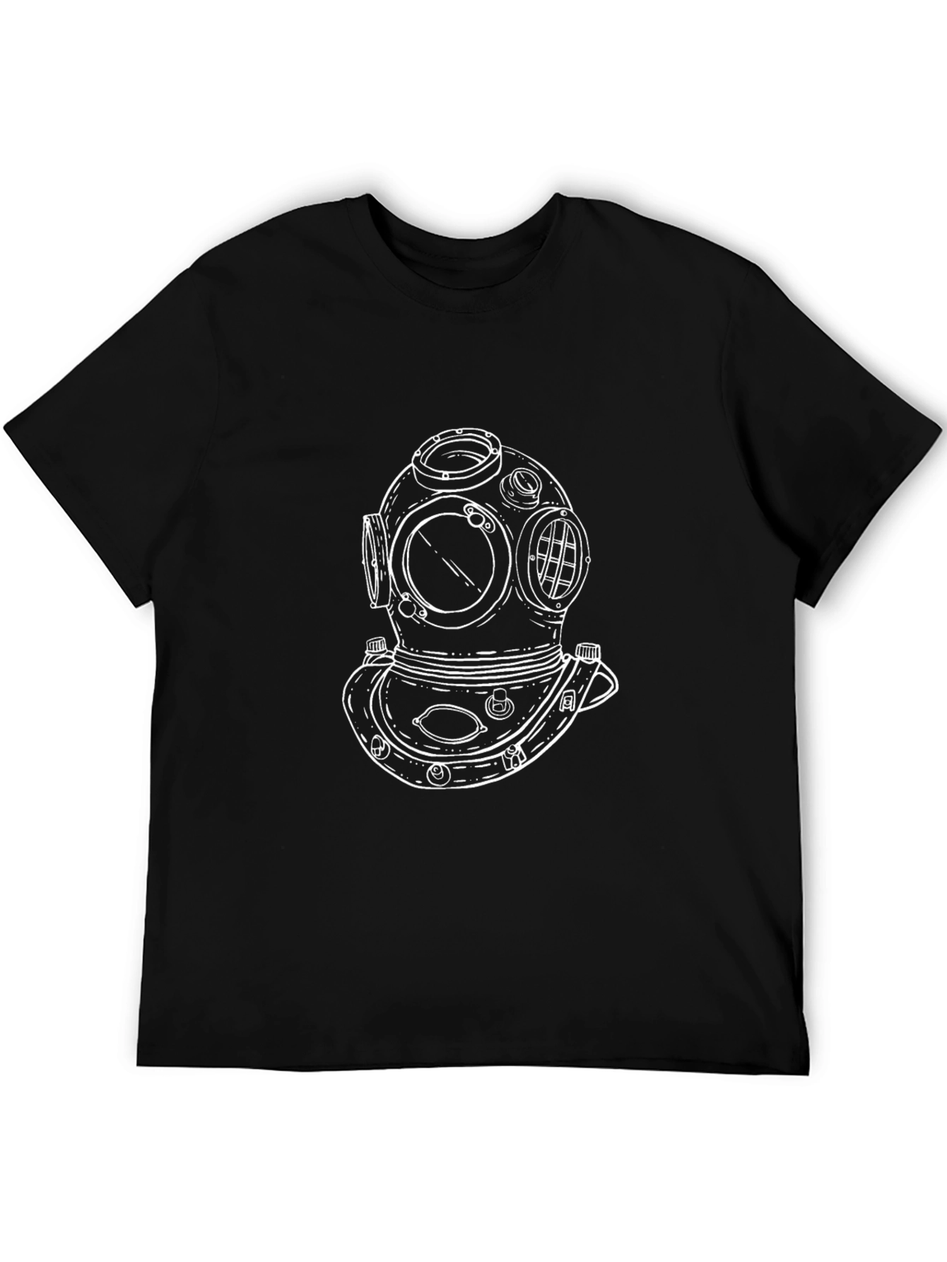 Diving Helmet Graphic Tee - Classic Diver Design