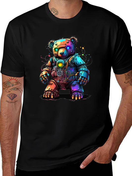 Cyber Bear T-Shirt - Robot Teddy Bear Design