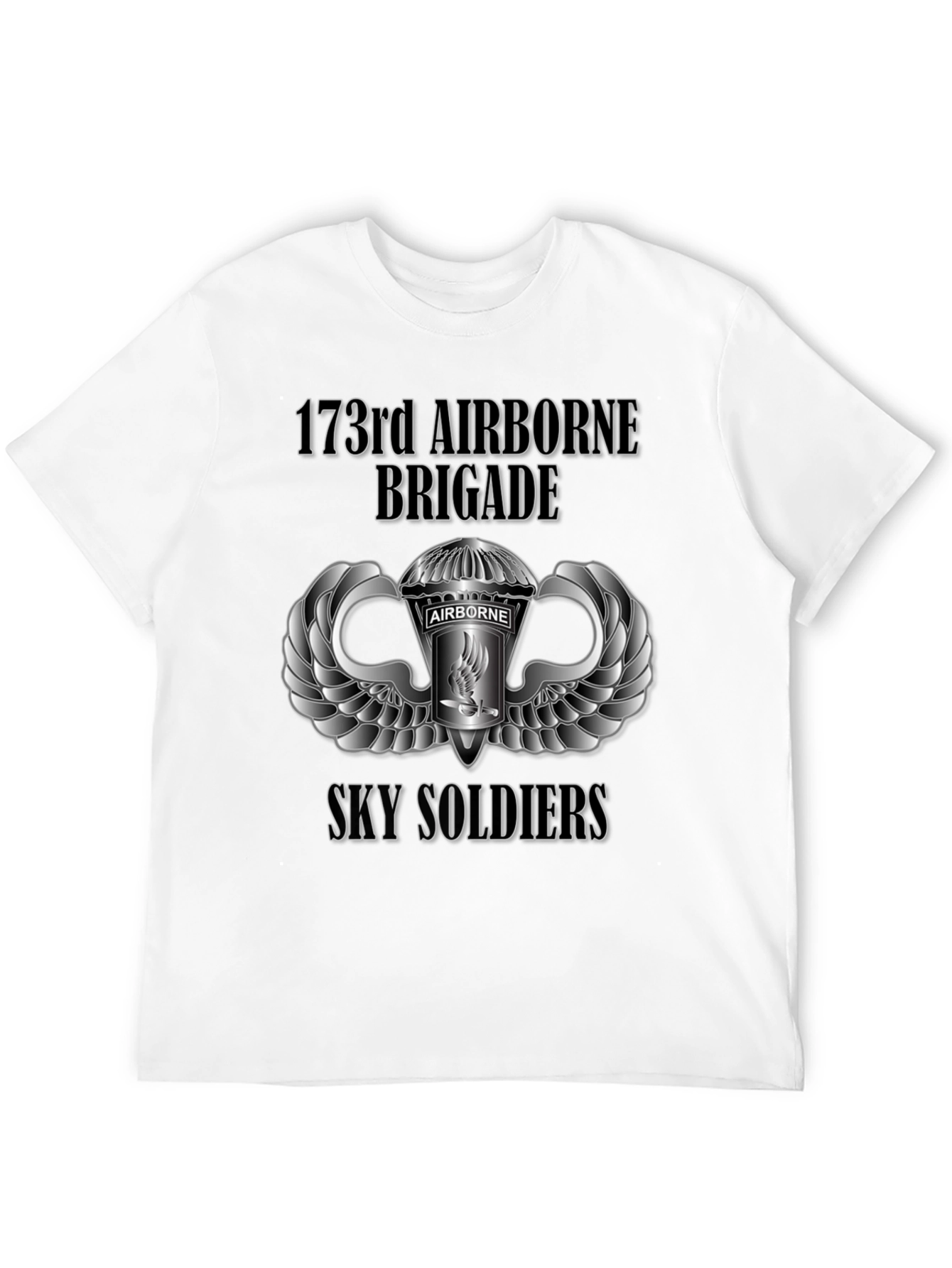 173rd Airborne Brigade Sky Soldiers Black T-Shirt