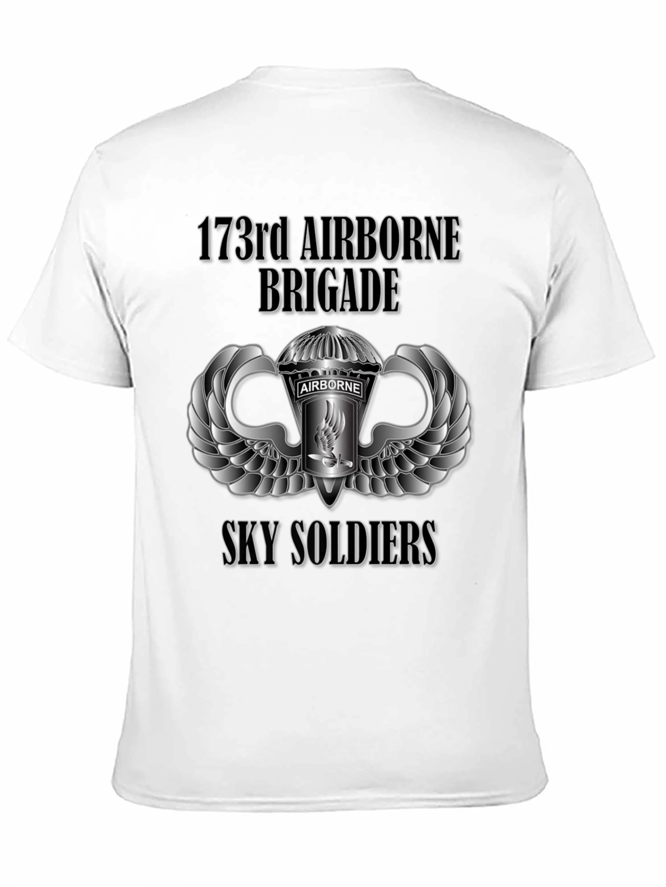 173rd Airborne Brigade Sky Soldiers Black T-Shirt