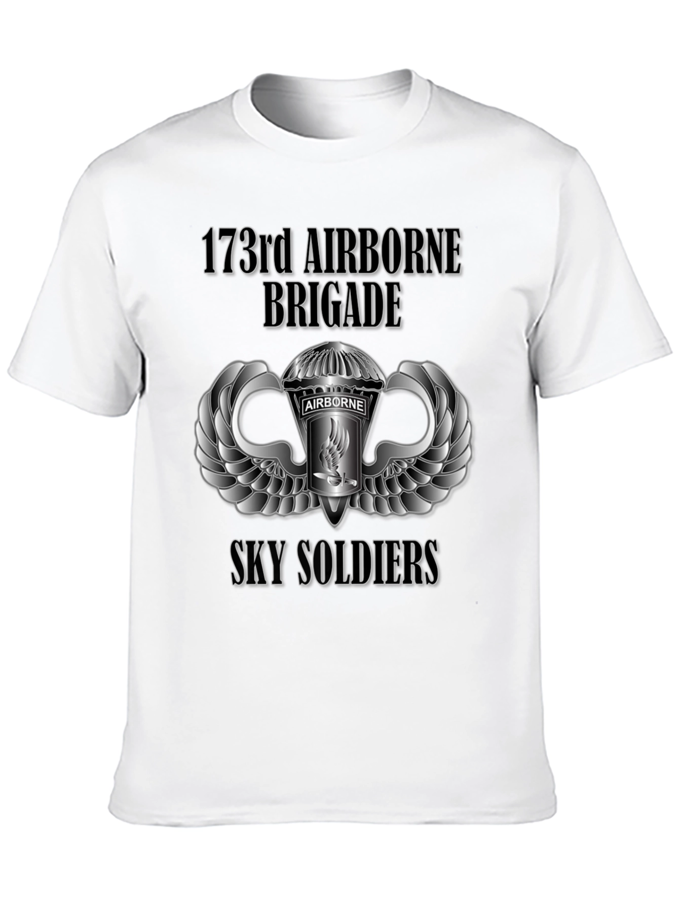 173rd Airborne Brigade Sky Soldiers Black T-Shirt