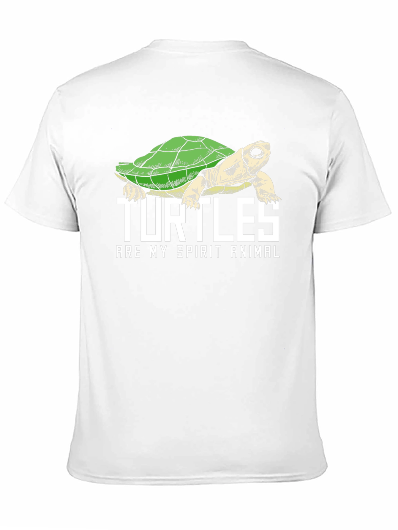 Turtle Spirit Animal Graphic Tee - Black Cotton Blend