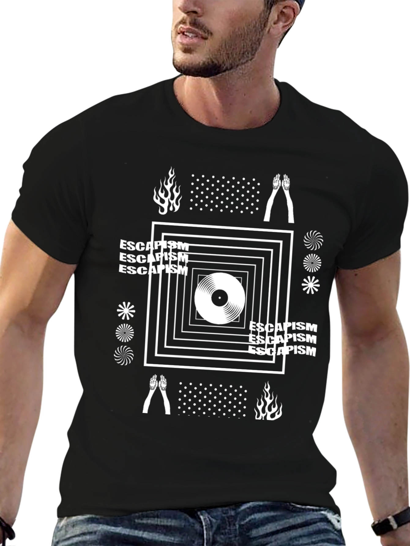 Escapism Graphic Tee - Modern Design Comfort Fit
