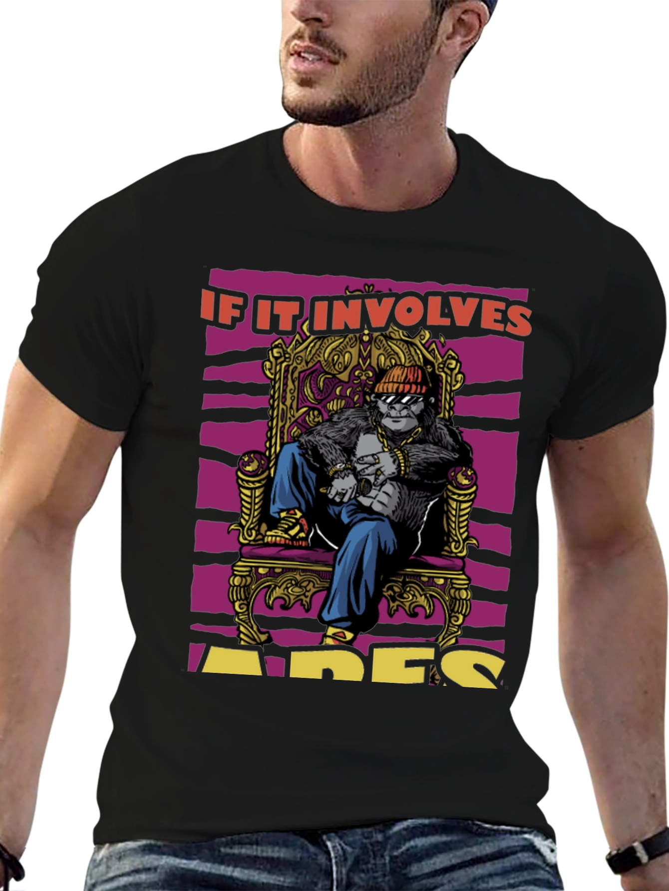 Apes Throne T-Shirt: King Gorilla Graphic Tee