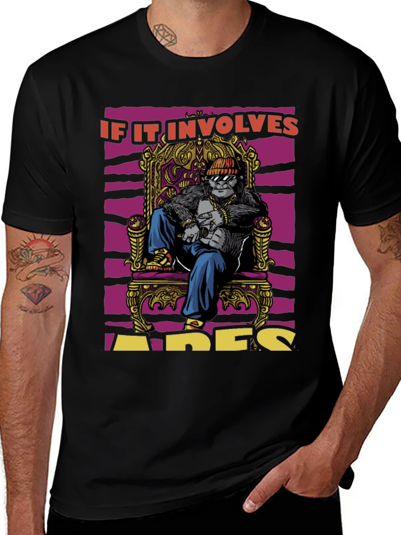 Apes Throne T-Shirt: King Gorilla Graphic Tee