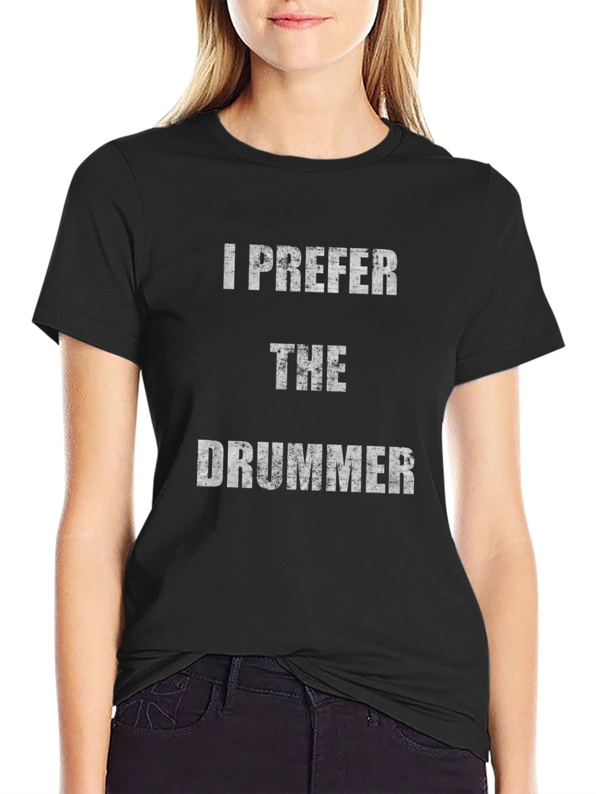 I Prefer The Drummer Black T-Shirt