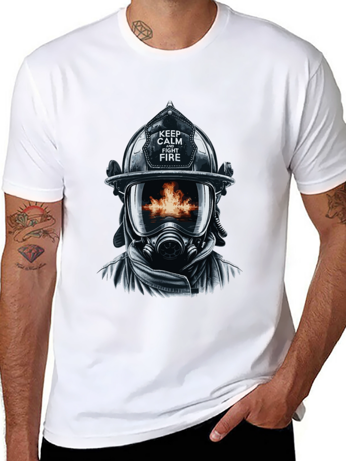 Firefighter Graphic Tee: Keep Calm & Fight Fire