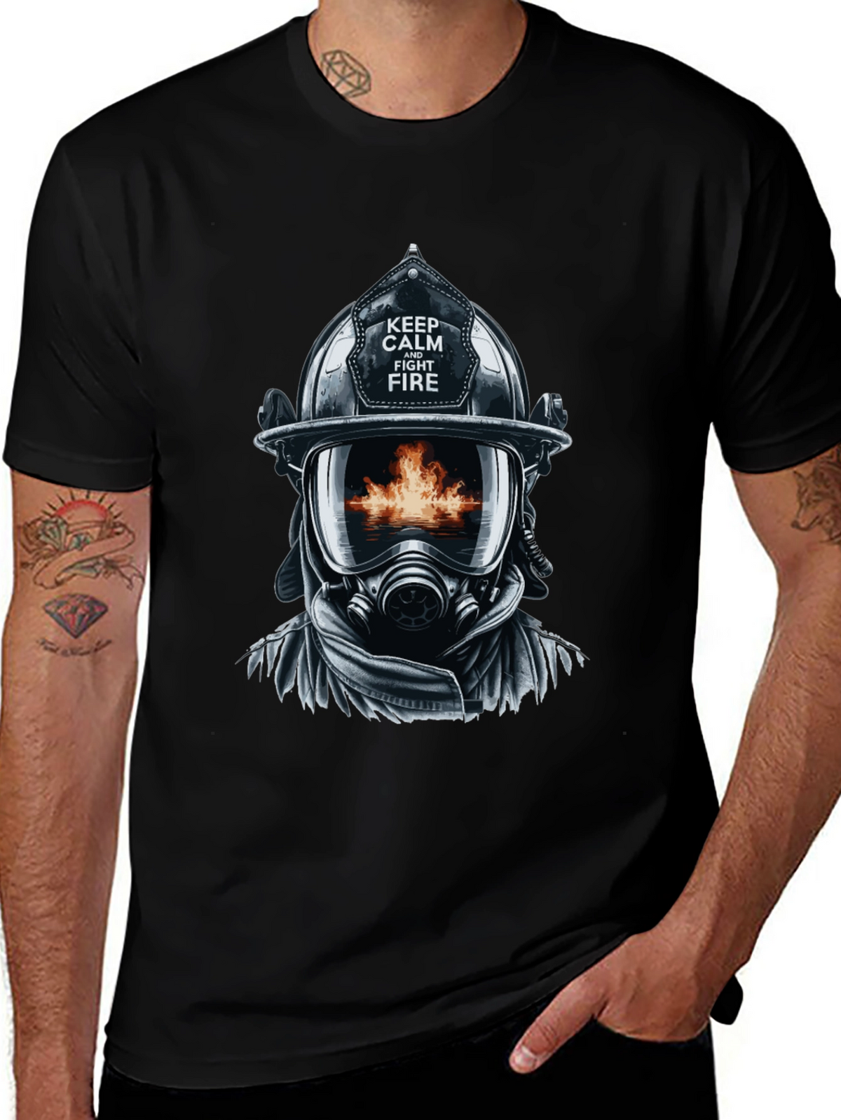 Firefighter Graphic Tee: Keep Calm & Fight Fire