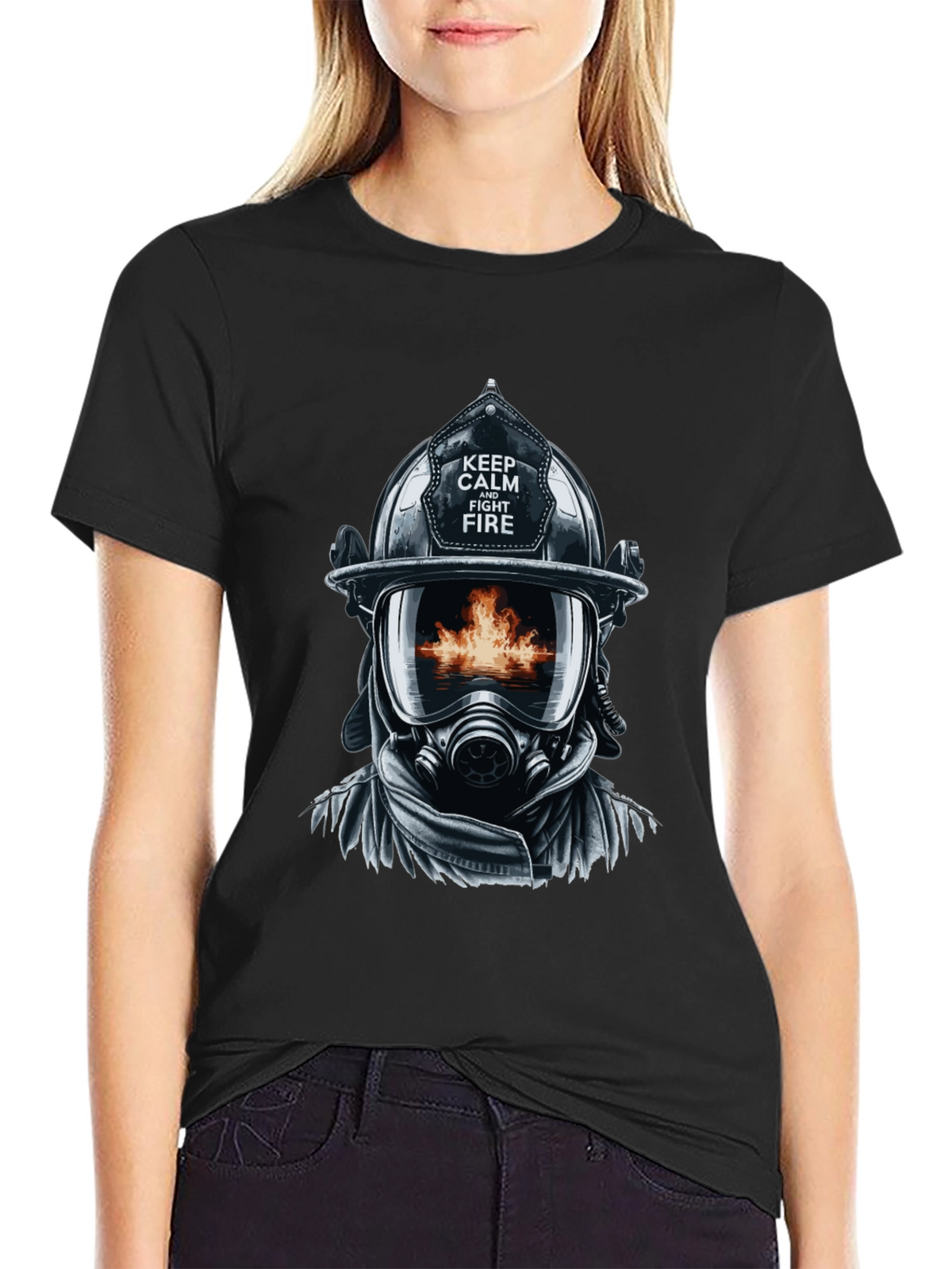 Firefighter Graphic Tee: Keep Calm & Fight Fire