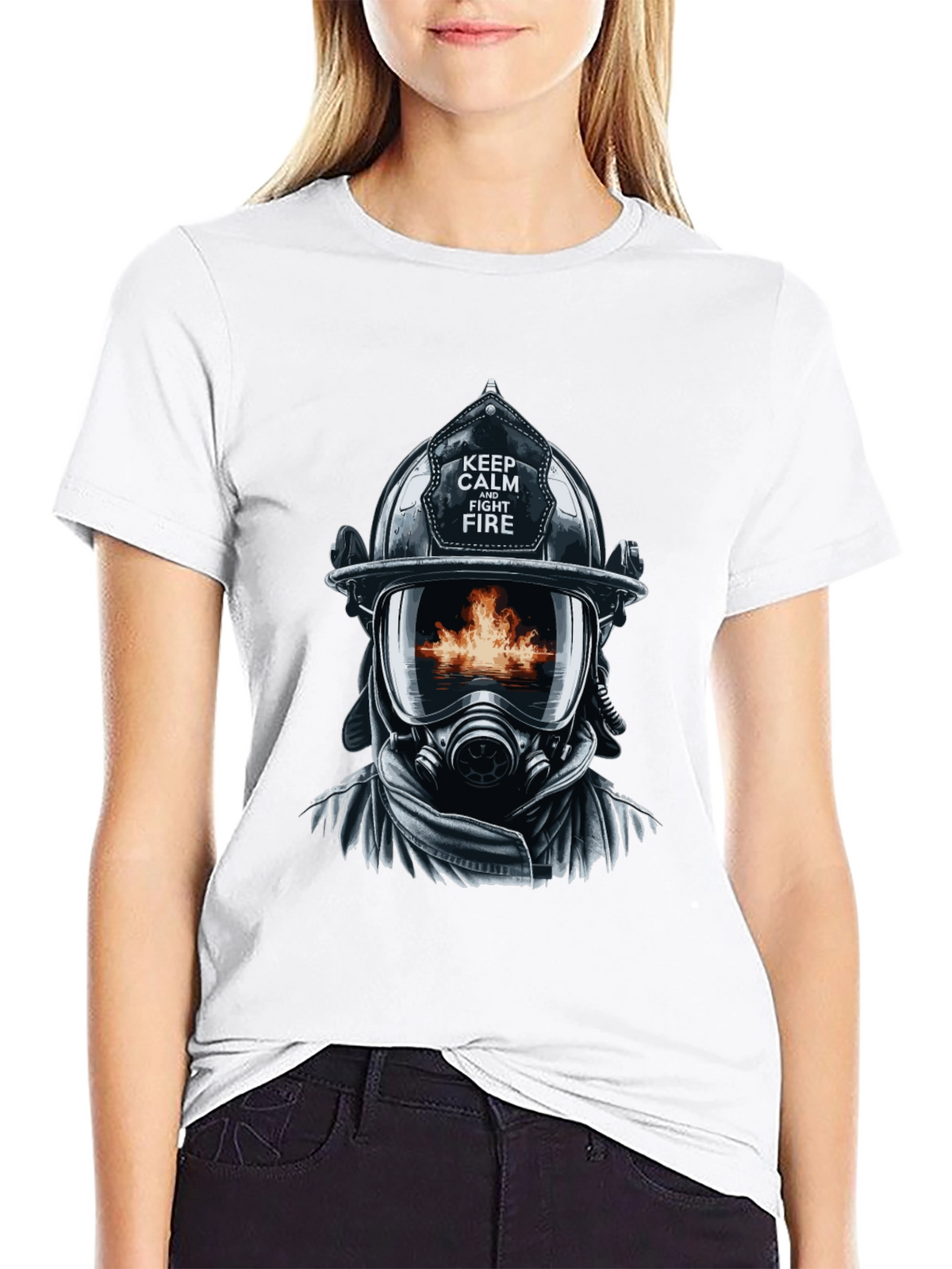 Firefighter Graphic Tee: Keep Calm & Fight Fire
