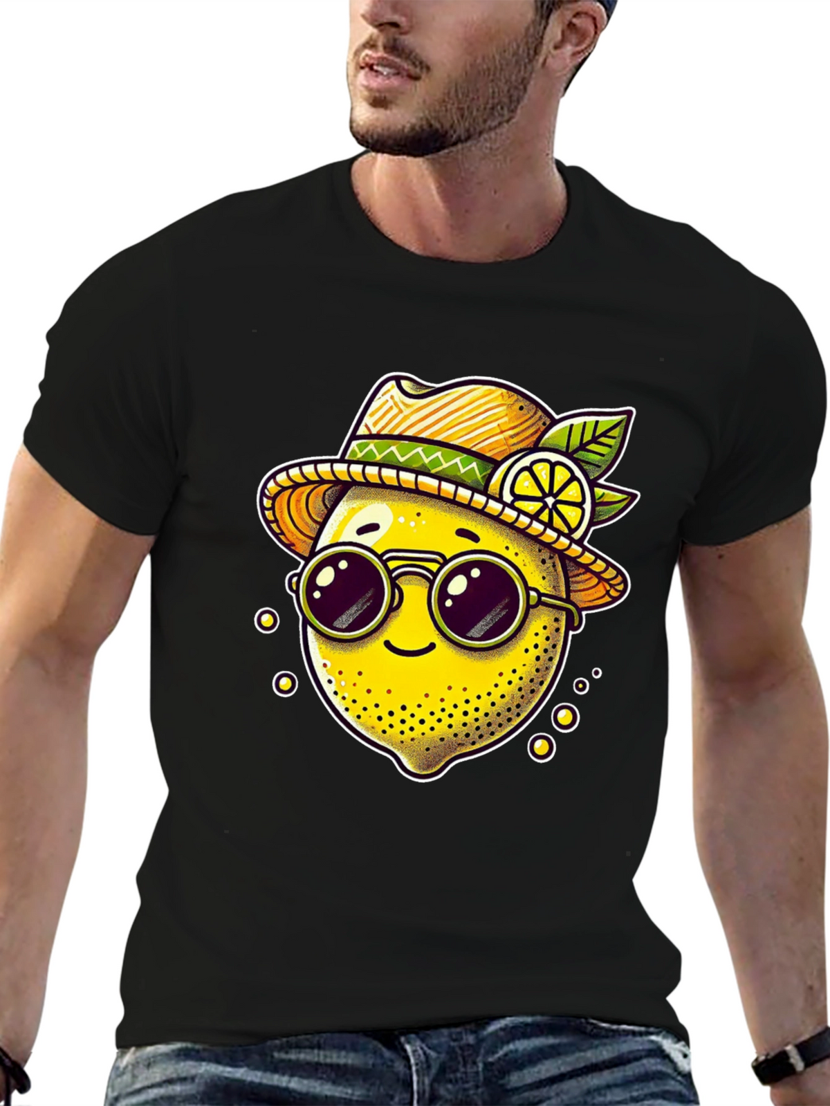 Funky Lemon Tee - Cool Fruit Graphic Shirt
