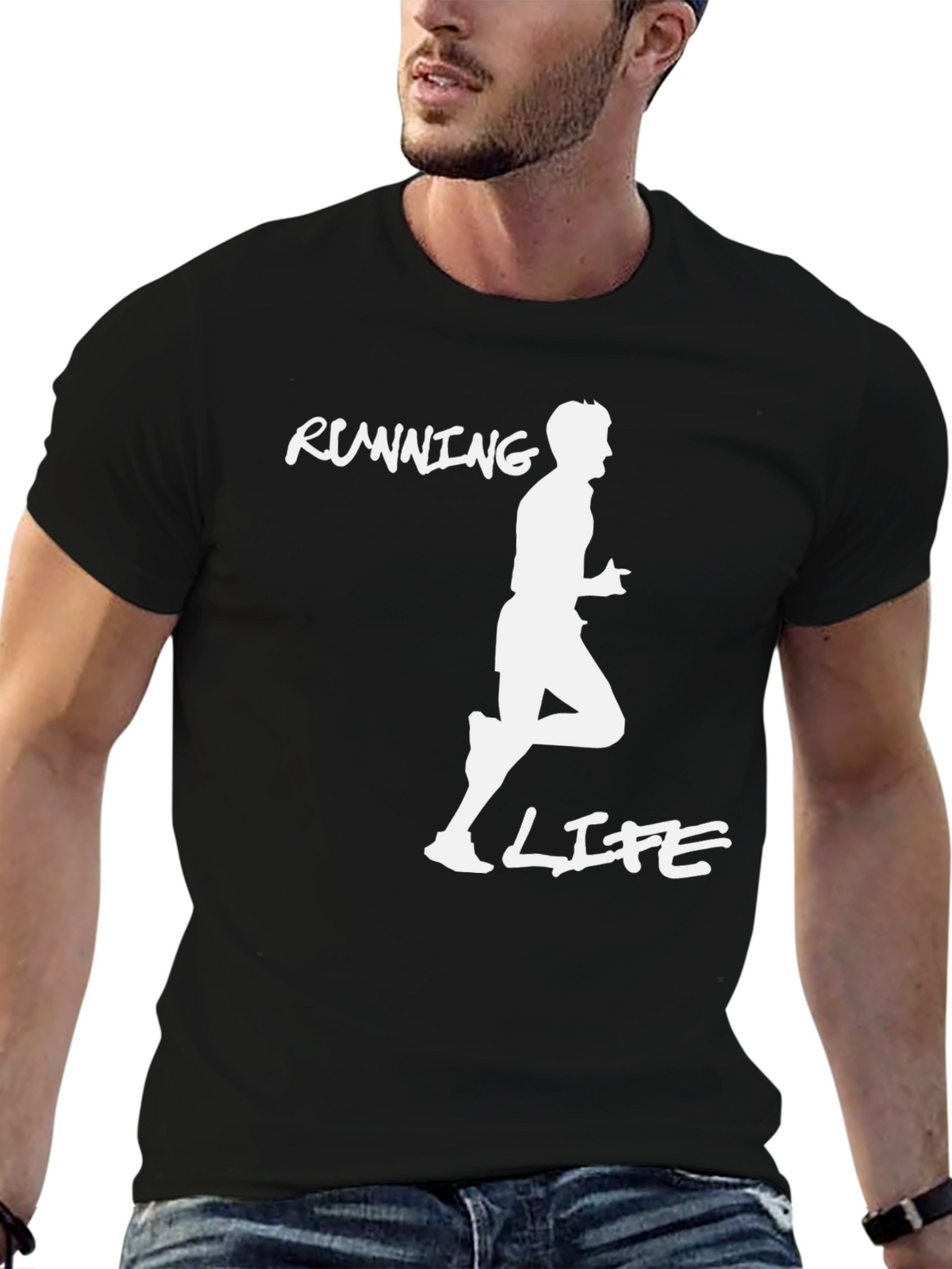 Running Life Graphic Tee - Black