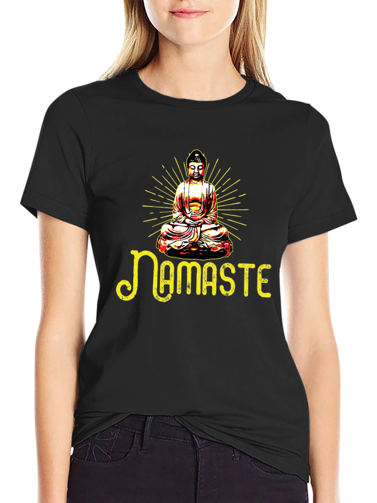 Namaste Buddha Graphic T-Shirt - Spiritual Yoga Tee