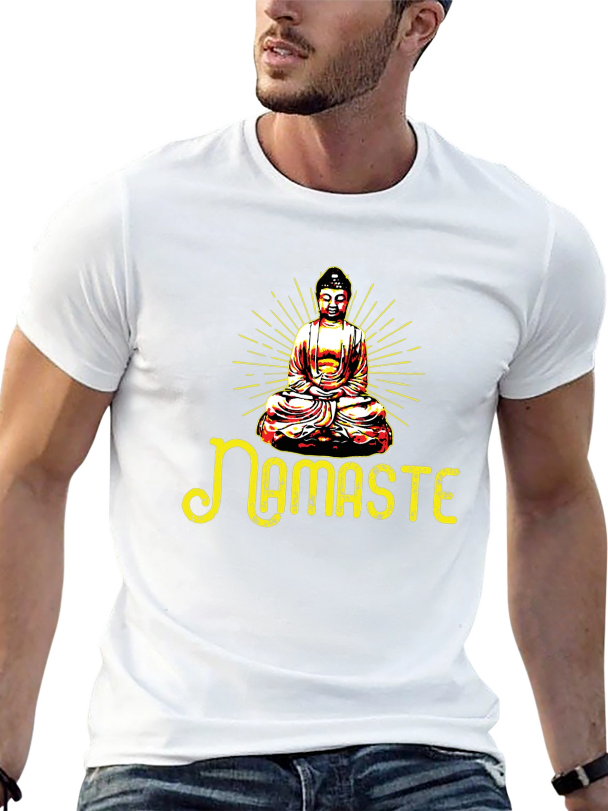 Namaste Buddha Graphic T-Shirt - Spiritual Yoga Tee