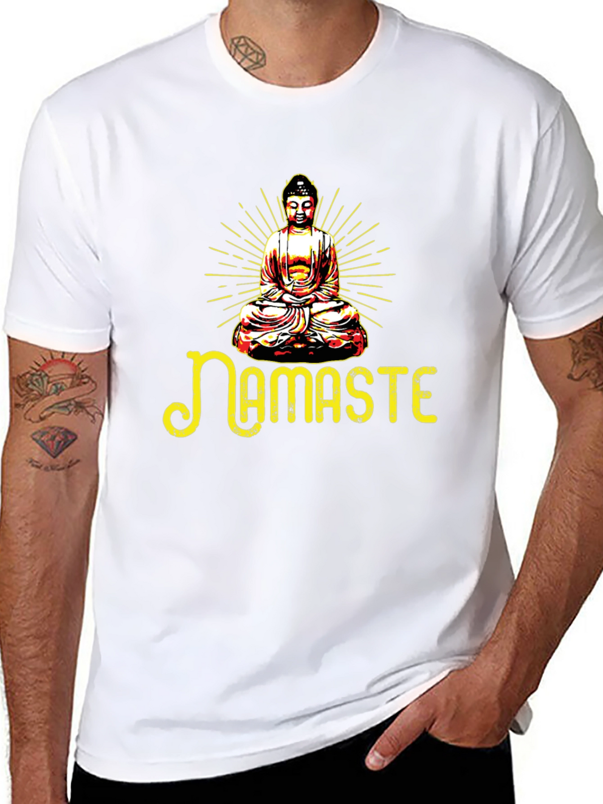 Namaste Buddha Graphic T-Shirt - Spiritual Yoga Tee