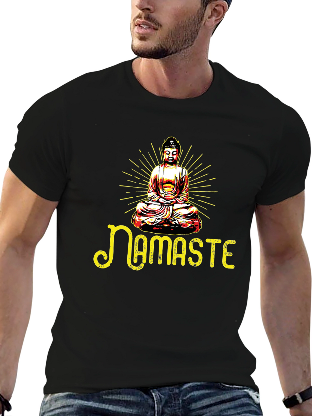 Namaste Buddha Graphic T-Shirt - Spiritual Yoga Tee