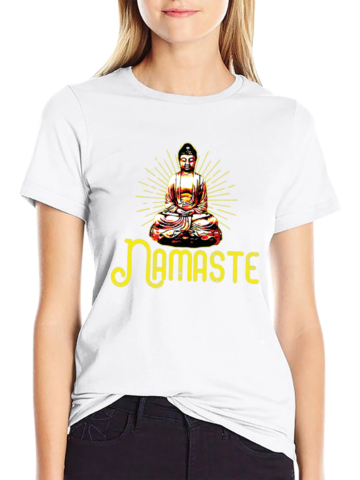 Namaste Buddha Graphic T-Shirt - Spiritual Yoga Tee