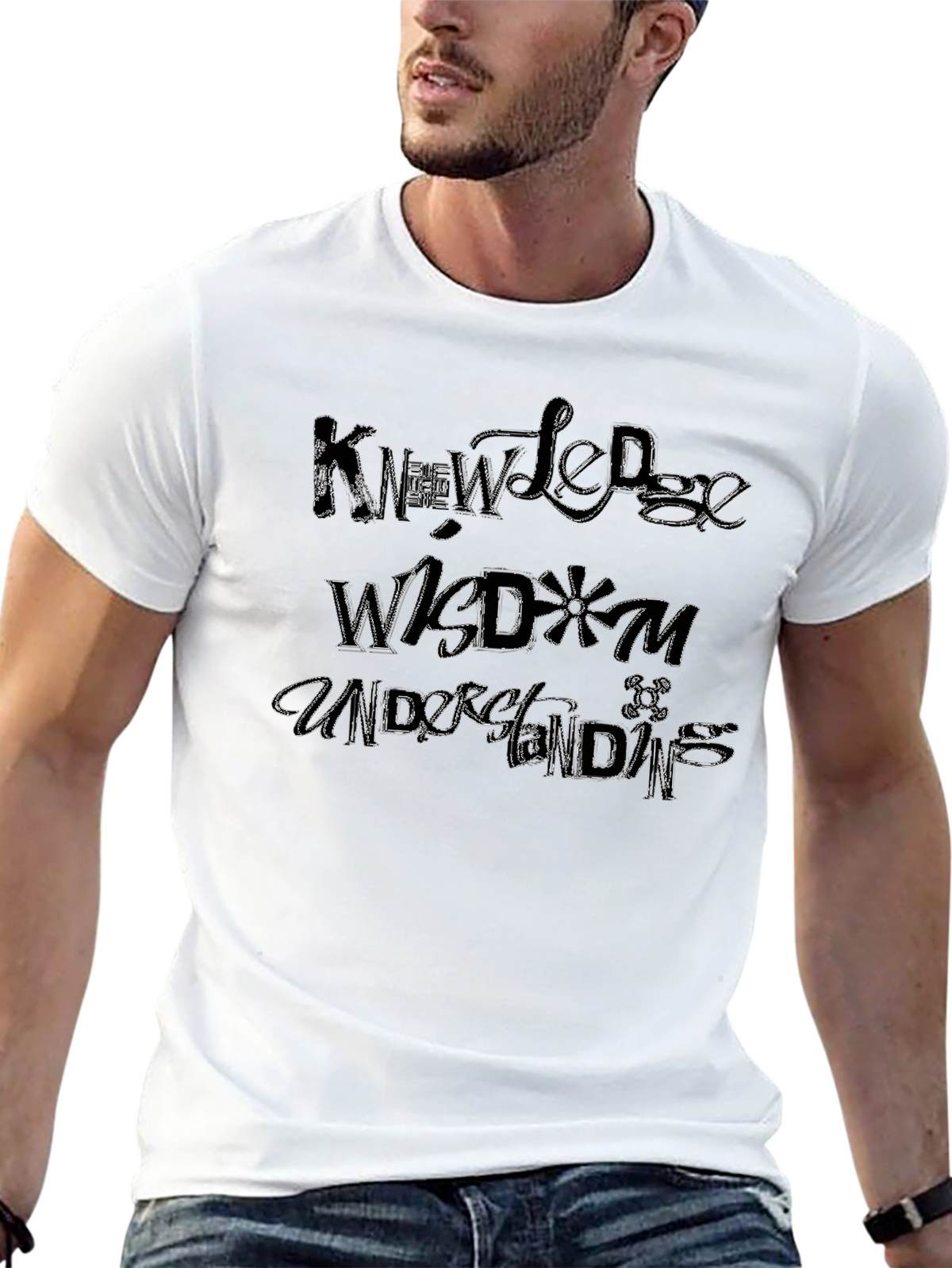 Knowledge Wisdom and Understanding Black T-Shirt