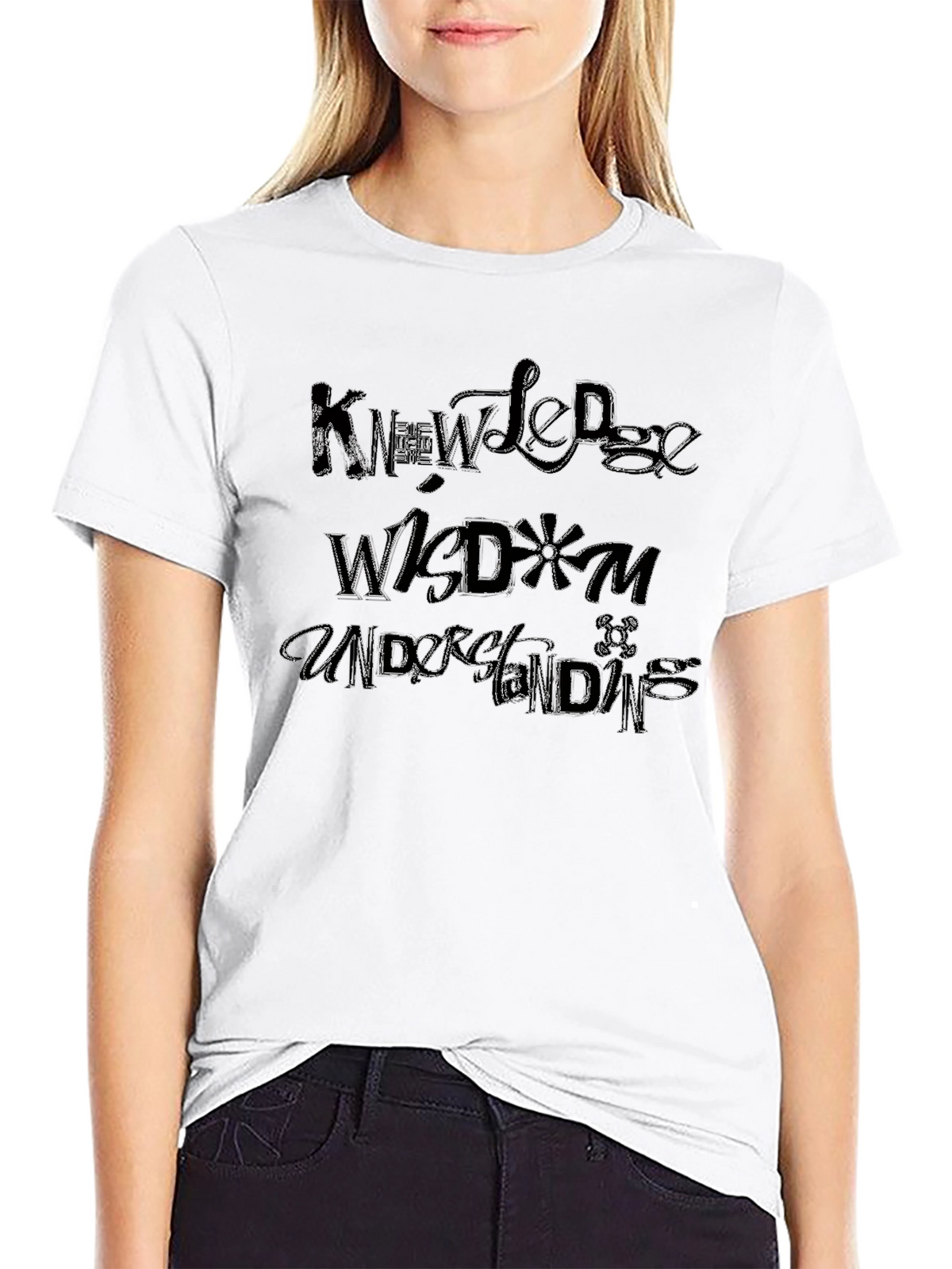 Knowledge Wisdom and Understanding Black T-Shirt