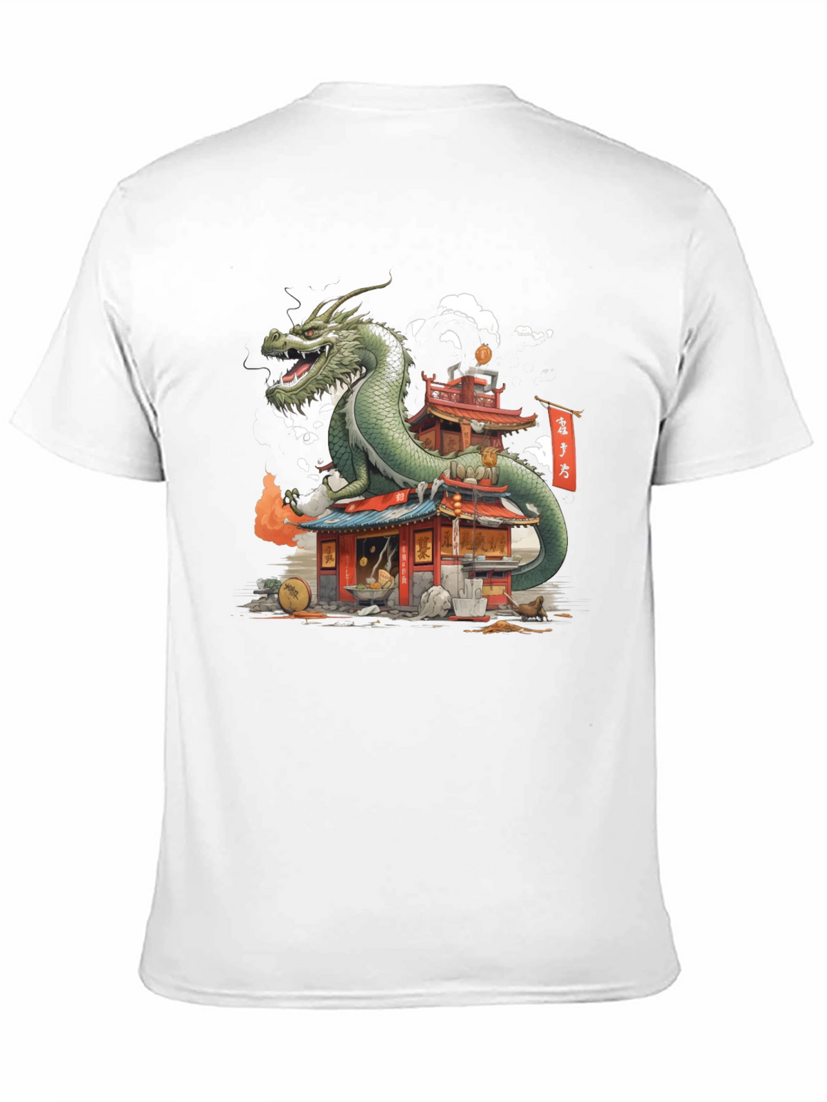 Dragon Pagoda Graphic Tee - Asian Inspired