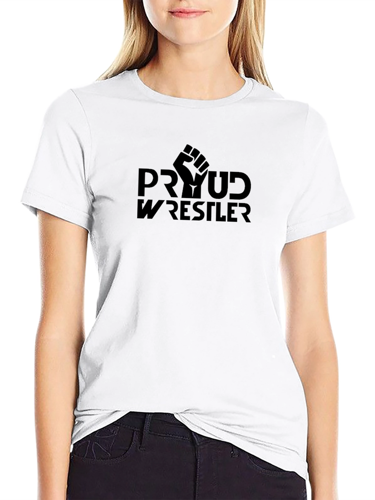 Proud Wrestler Black Graphic Tee