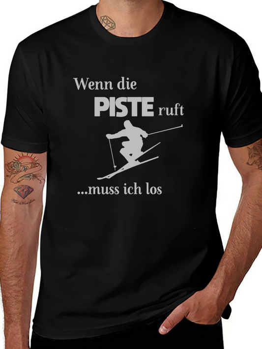 Ski Piste T-Shirt - German Text
