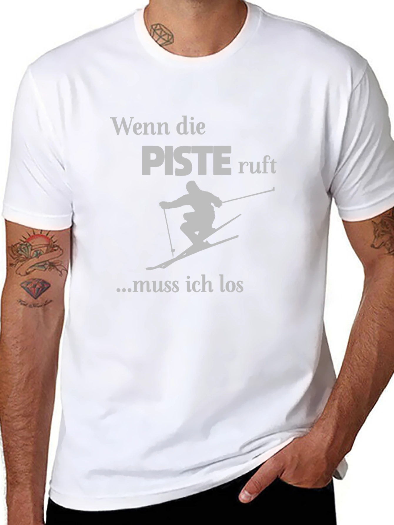 Ski Piste T-Shirt - German Text