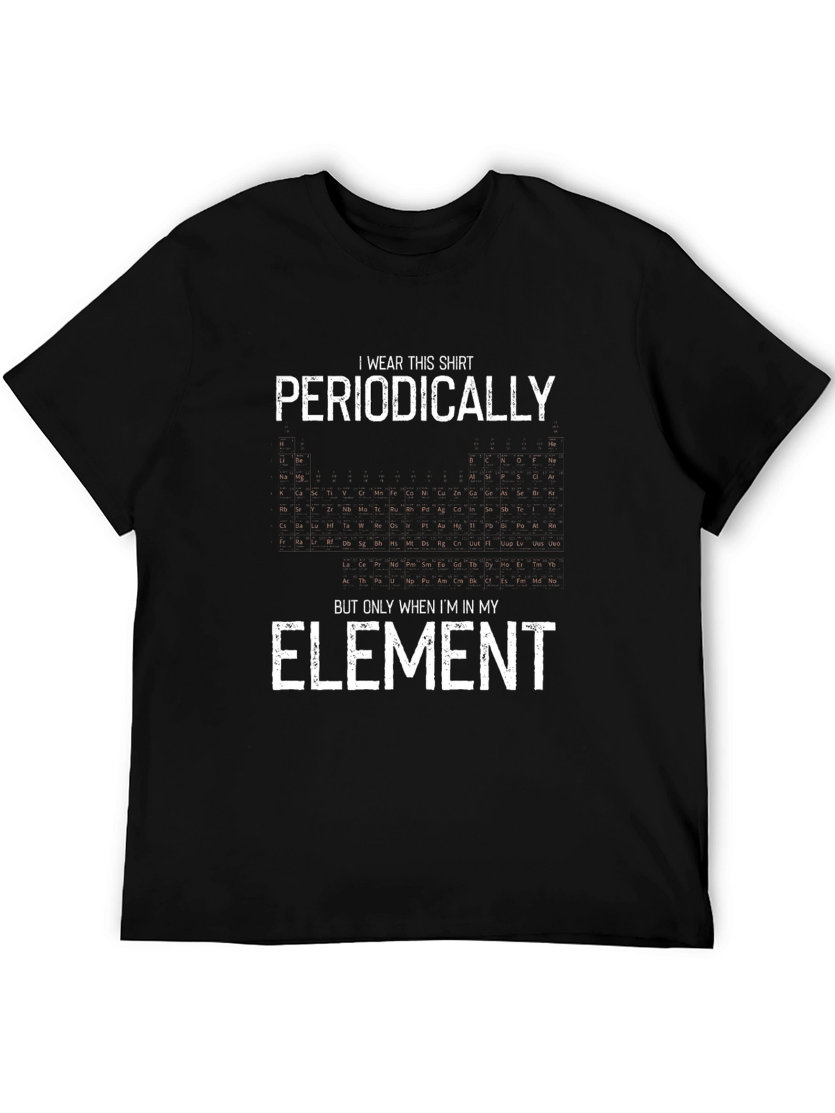 Periodic Table Mens Black Graphic T-Shirt