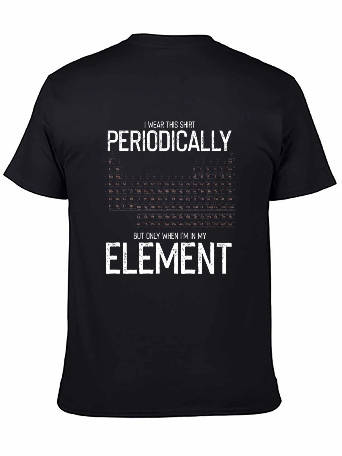 Periodic Table Mens Black Graphic T-Shirt