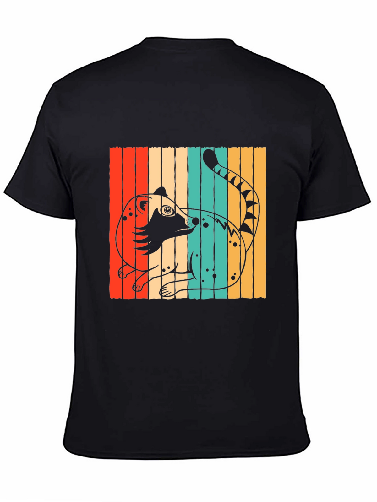 Retro Coati Graphic T-Shirt - Stylish Animal Design