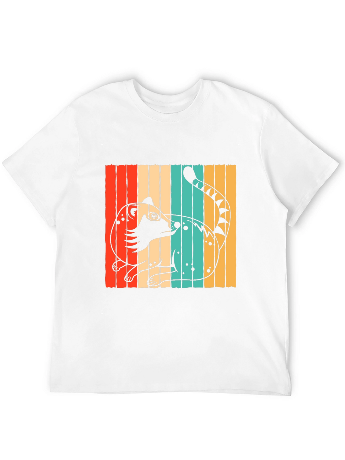Retro Coati Graphic T-Shirt - Stylish Animal Design