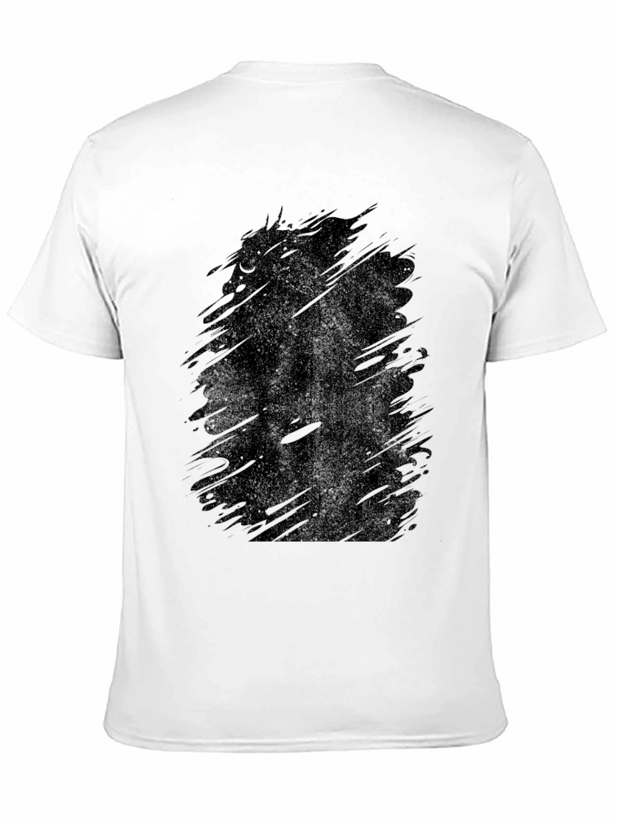 Mens Black Graphic T-Shirt - Abstract Design