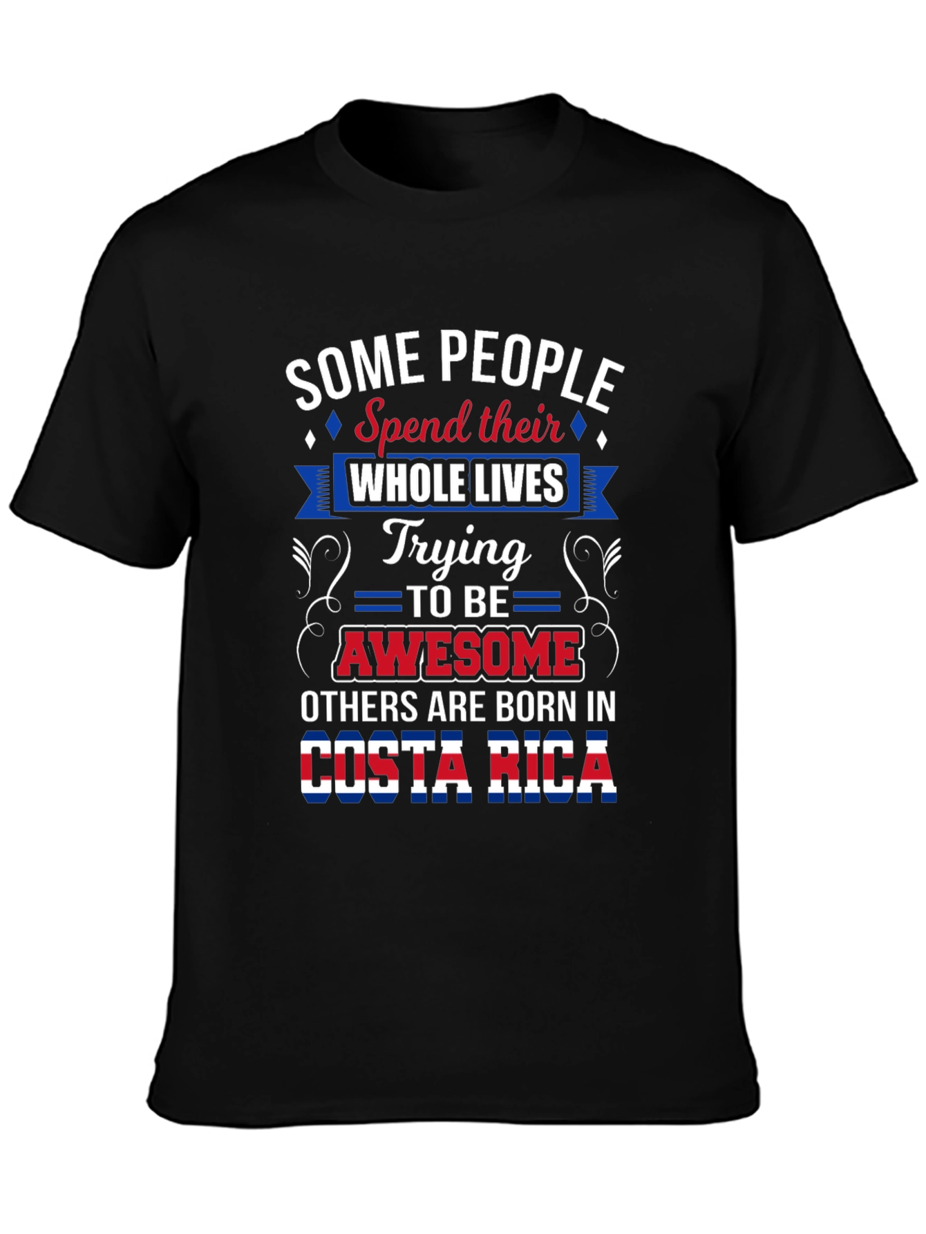 Costa Rica Born Awesome Graphic T-Shirt