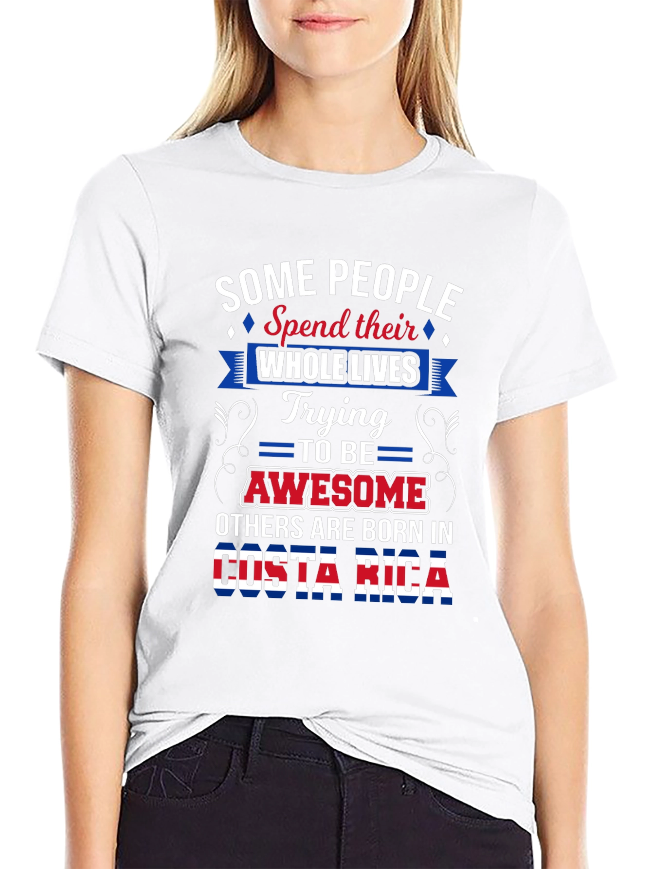 Costa Rica Born Awesome Graphic T-Shirt