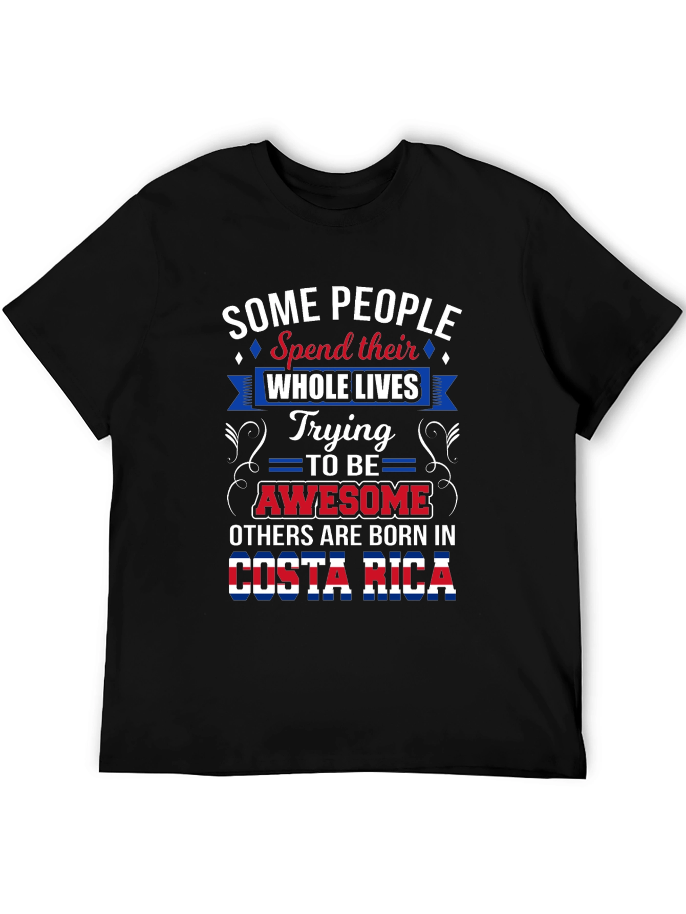 Costa Rica Born Awesome Graphic T-Shirt