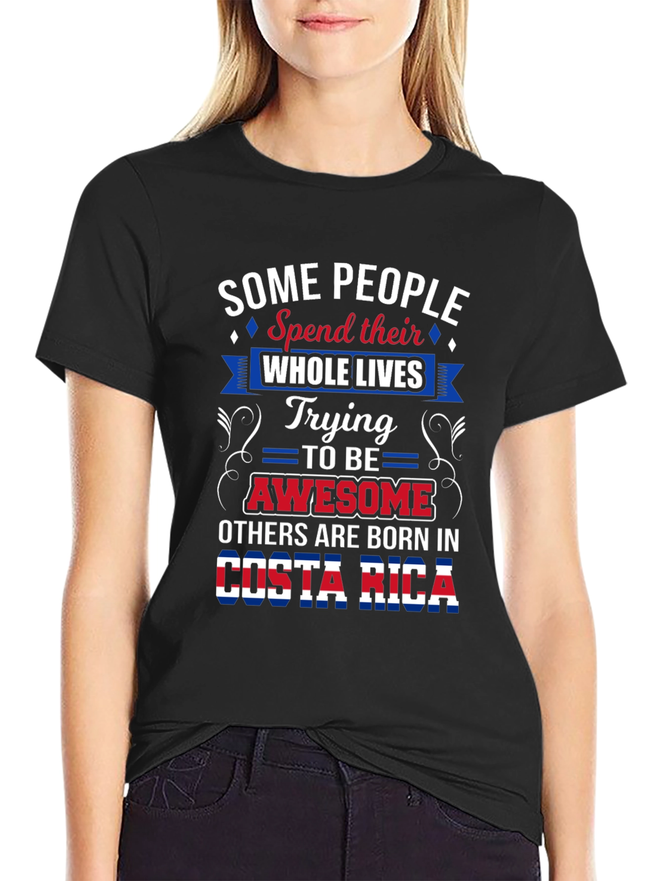 Costa Rica Born Awesome Graphic T-Shirt