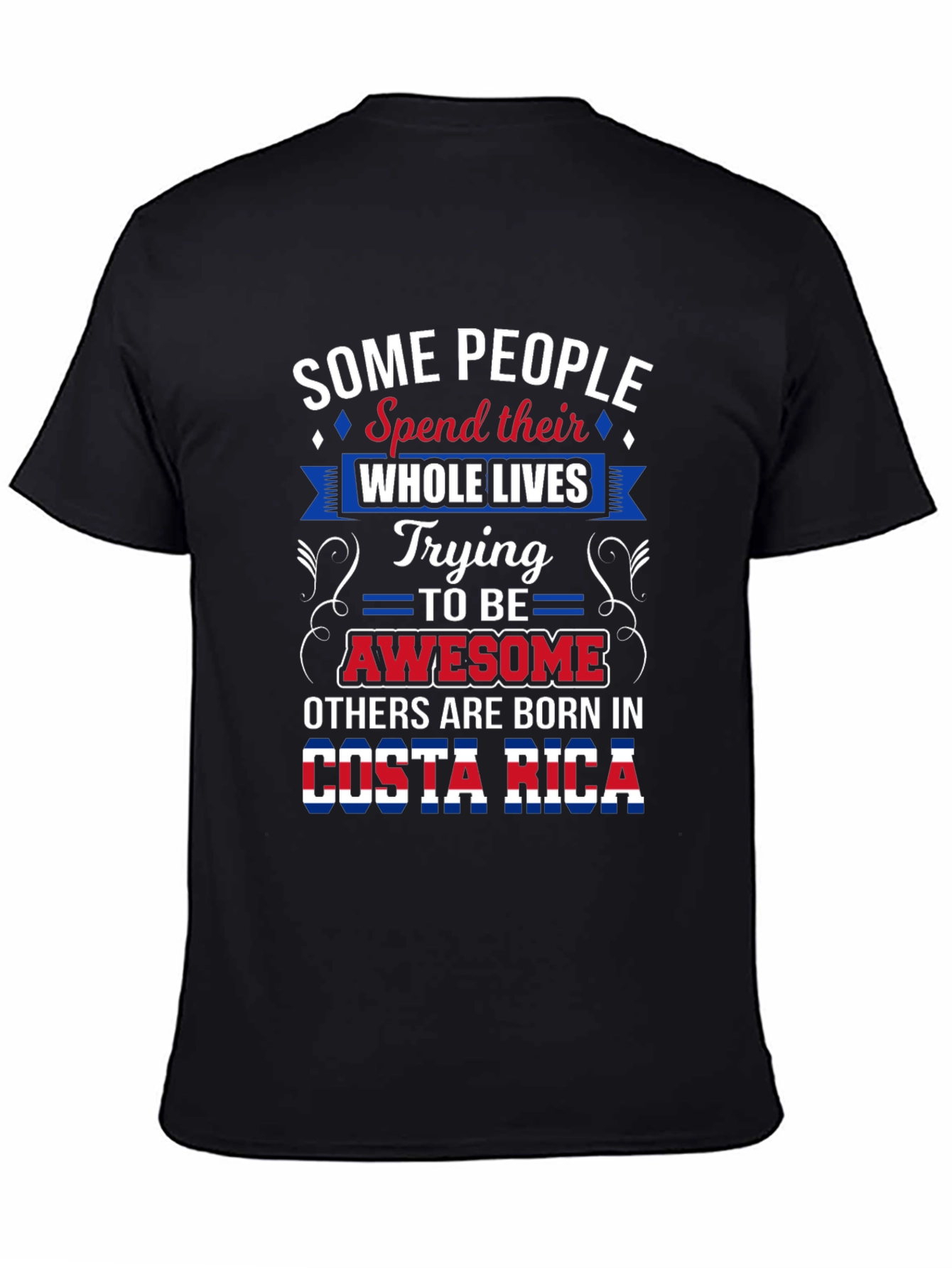 Costa Rica Born Awesome Graphic T-Shirt