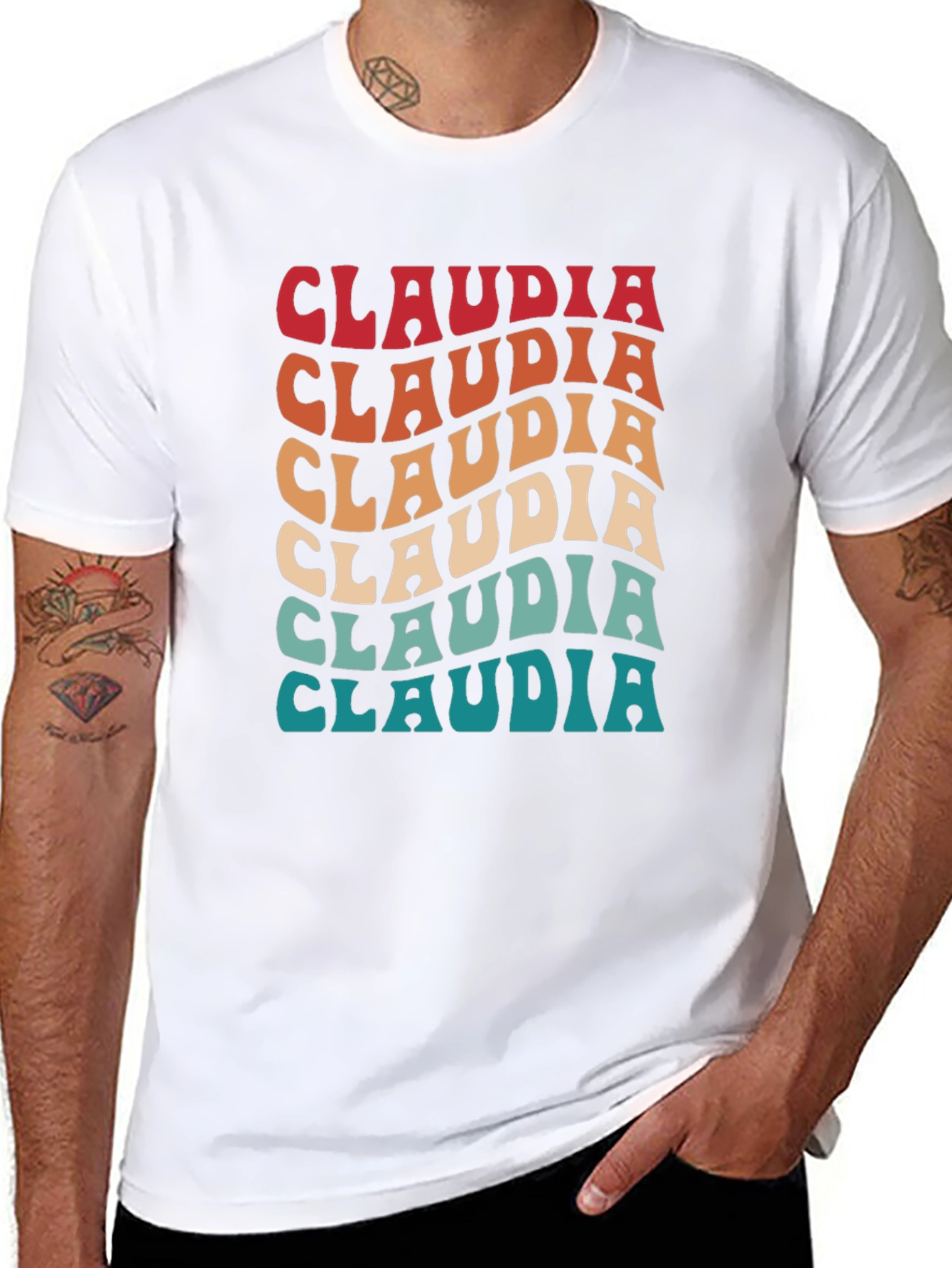 Retro Claudia Name T-Shirt