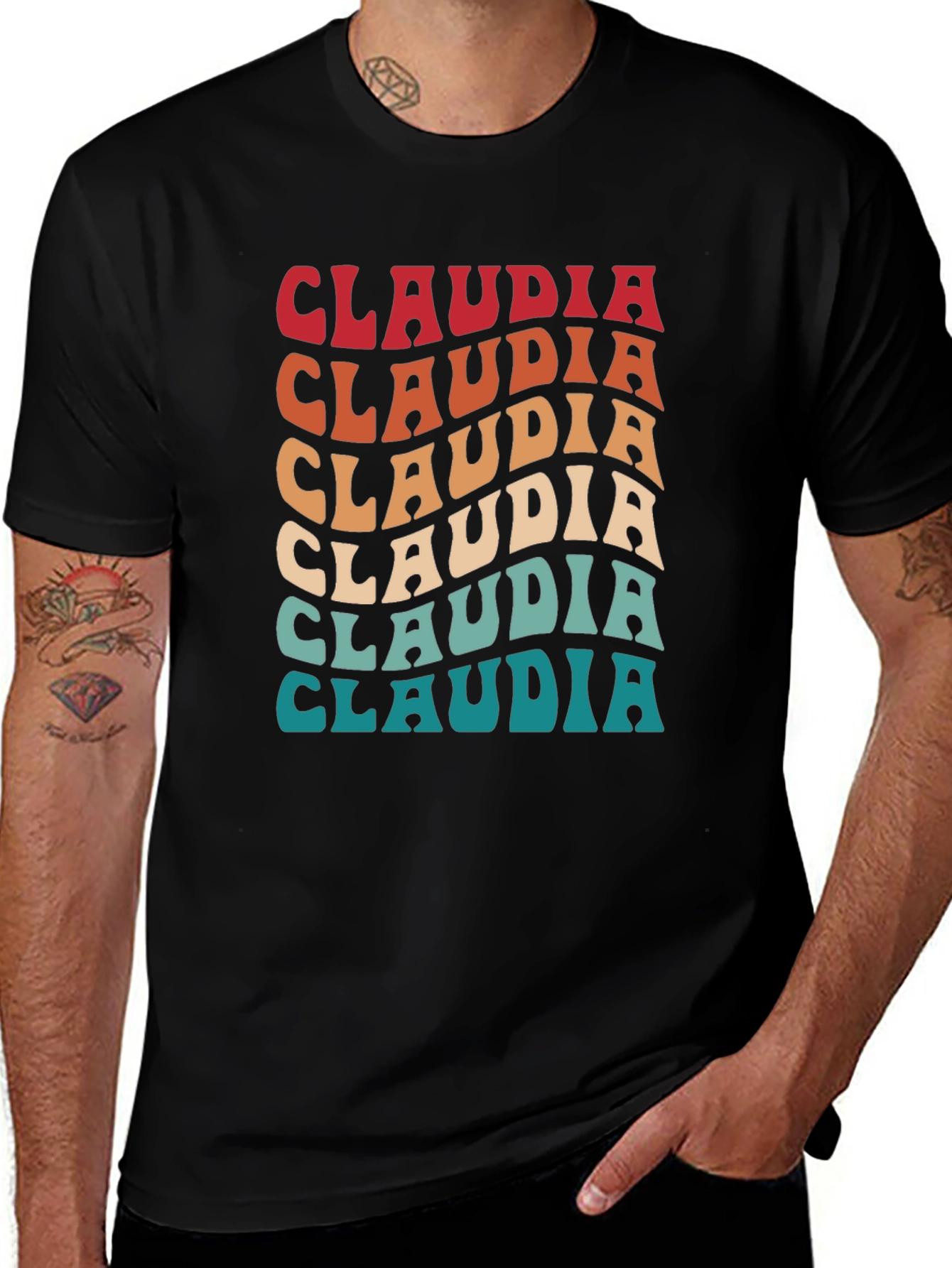 Retro Claudia Name T-Shirt