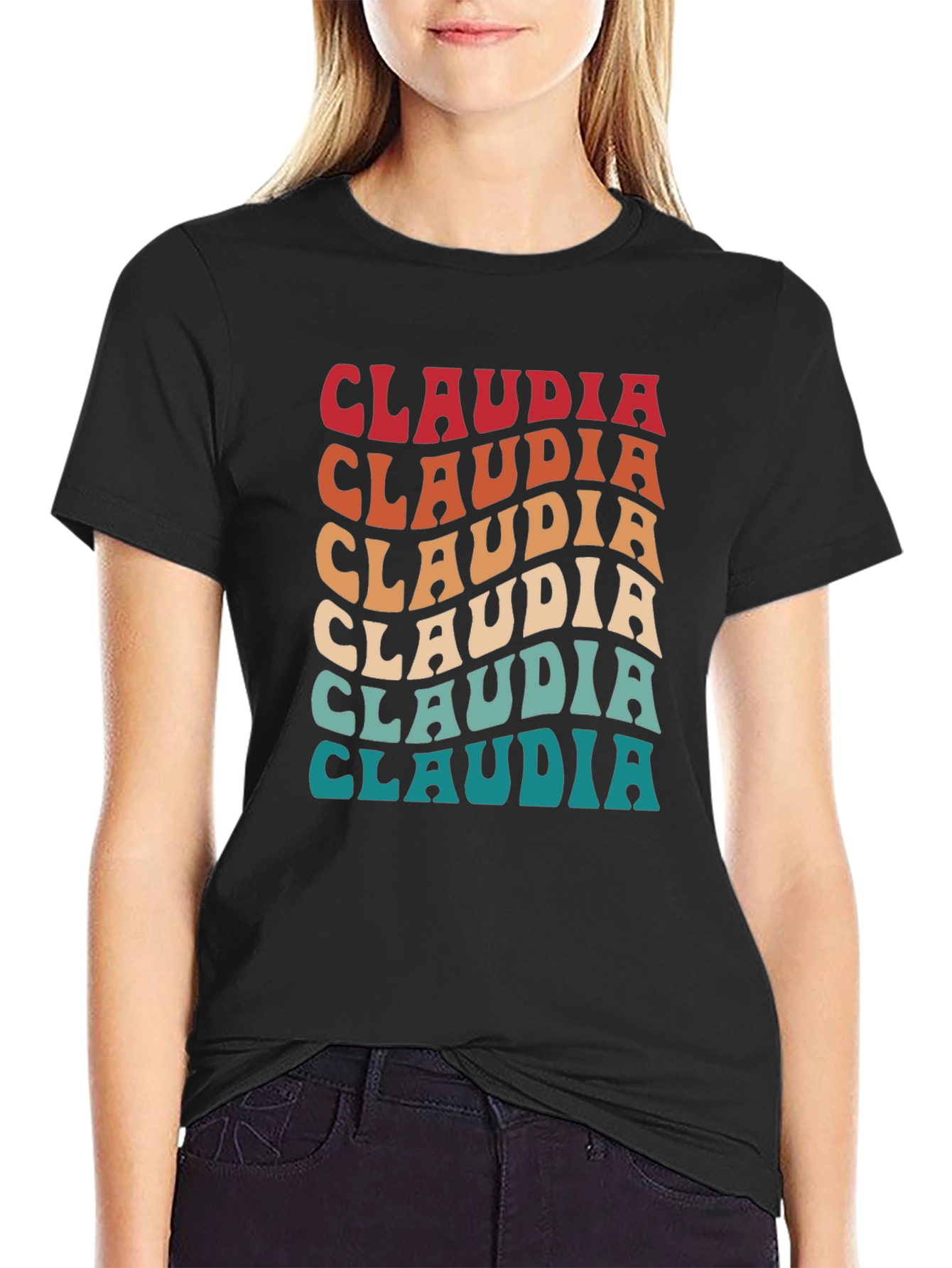 Retro Claudia Name T-Shirt