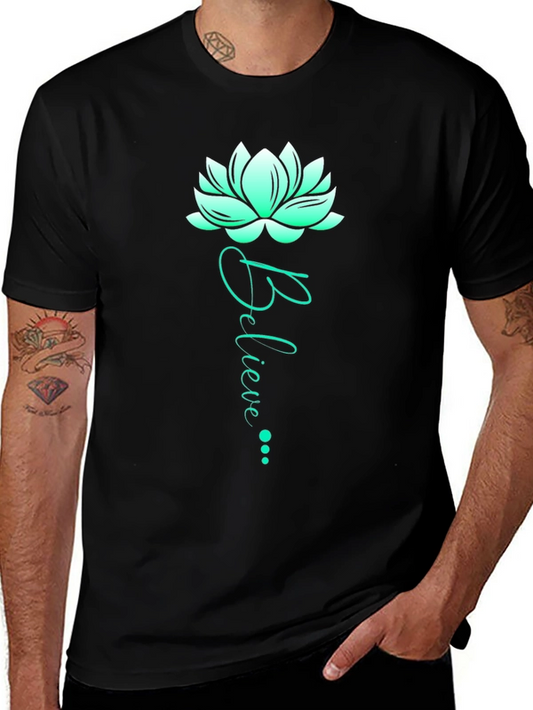Believe Lotus Graphic Tee - Stylish Comfort