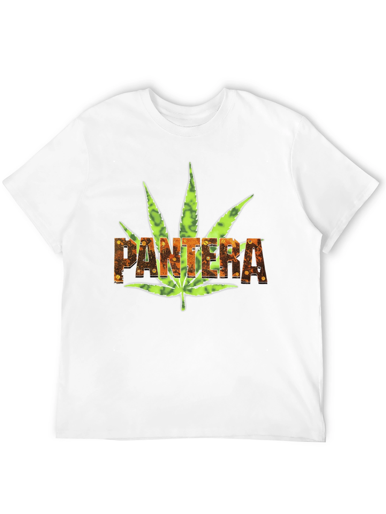 Pantera Weed Leaf Graphic Black T-Shirt