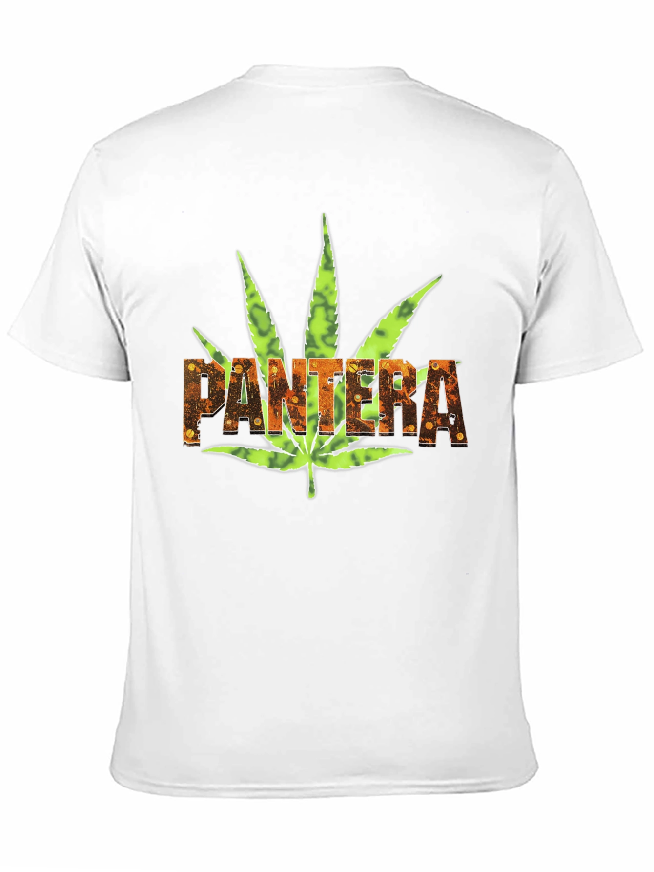 Pantera Weed Leaf Graphic Black T-Shirt