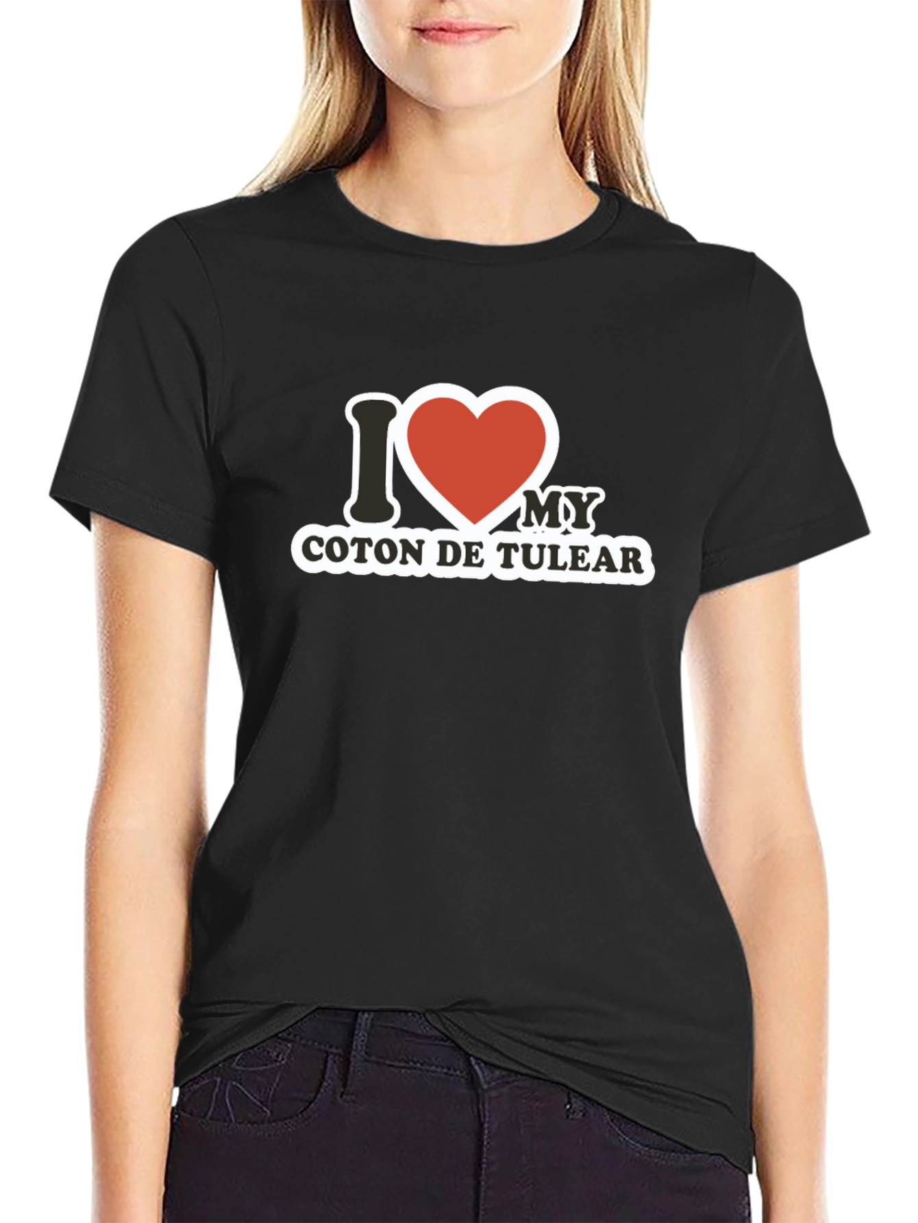 I Heart My Coton De Tulear Black T-Shirt