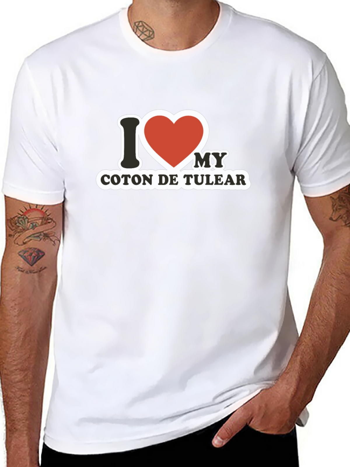 I Heart My Coton De Tulear Black T-Shirt